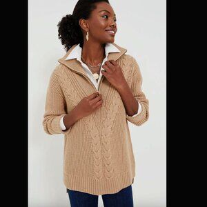 Tuckernuck Camel Quarter Zip Estella Sweater